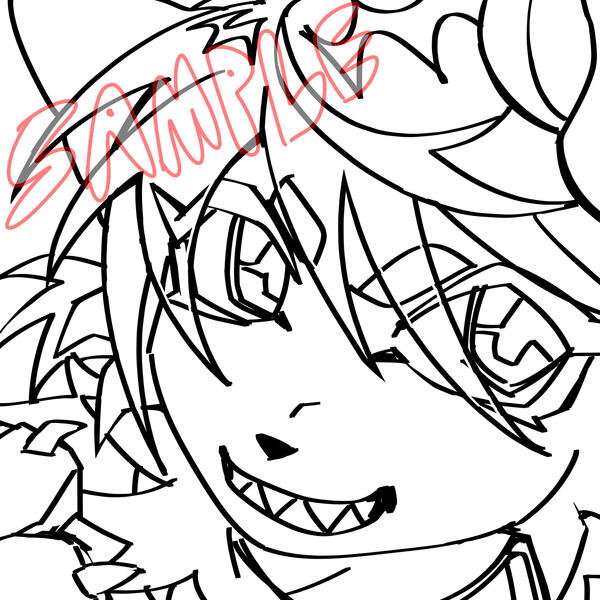 headshot/icon lineart ($2)